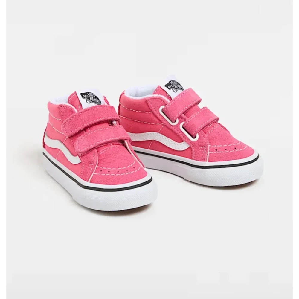 VANS Toddler‎ Sk8-Mid Reissue Hook and Loop Shoes Pink Size 5 New